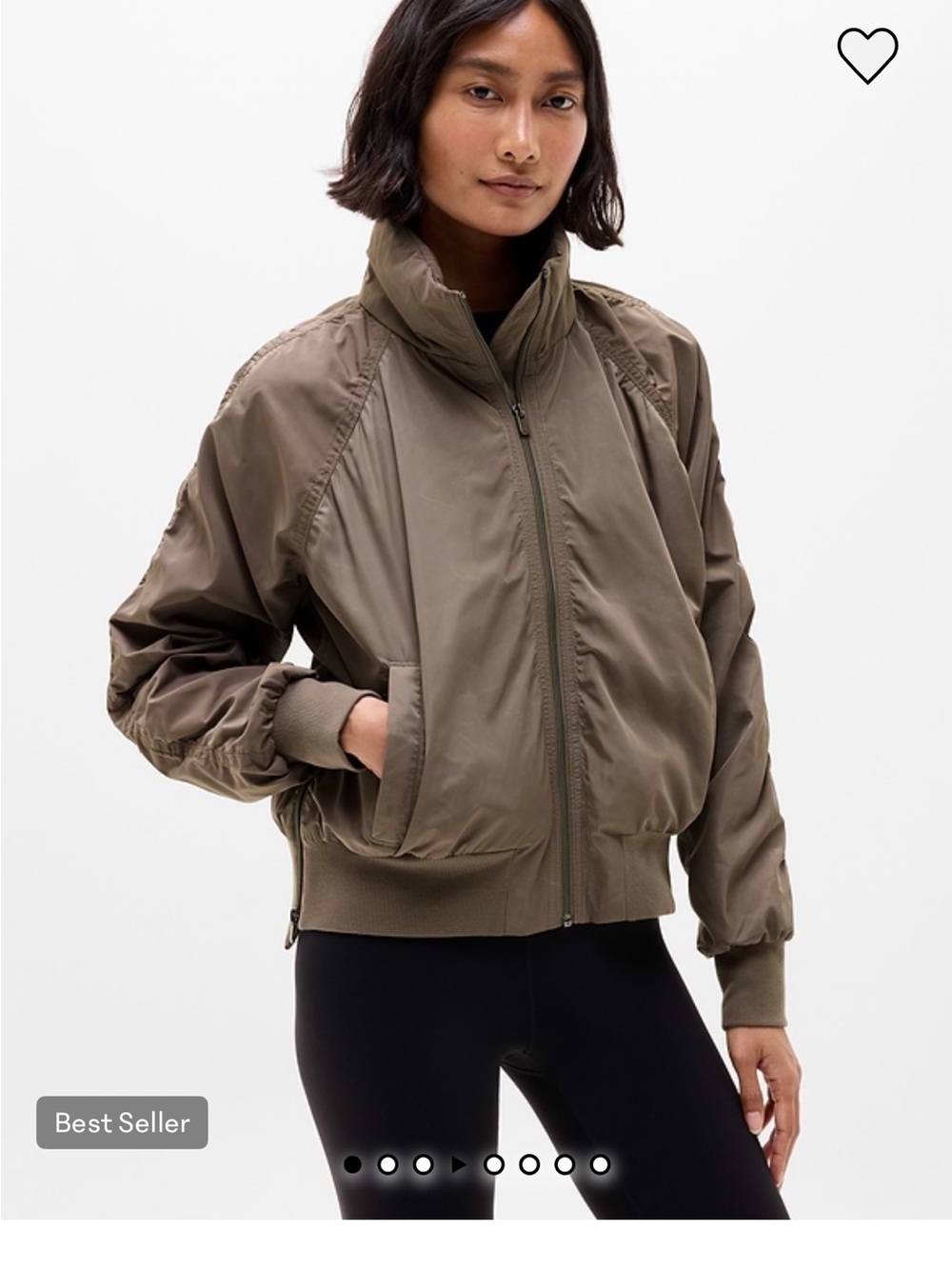ATHLETA- Lightweight Jetset Bomber Jacket - Women's size Med Petite